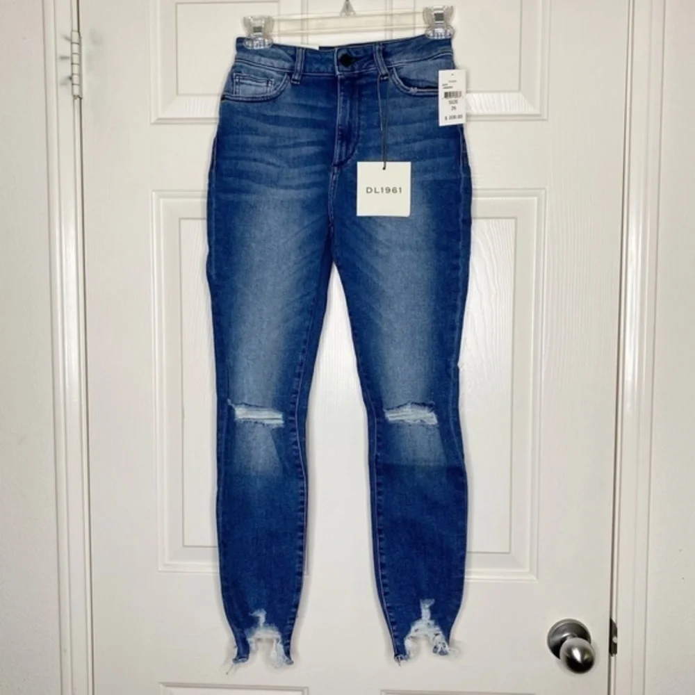 DL1961 Revolve Farrow Ankle Instaslim Distressed Skinny Jeans NWT